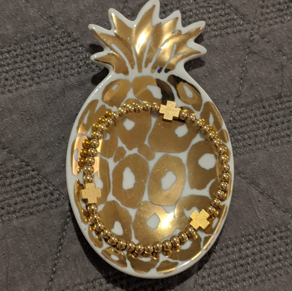 Enewton 4mm signature cross matte gold bracelet